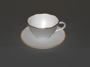 cup and saucer Modèle 3D