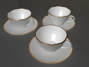 cup and saucer Modèle 3D