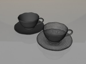 cup and saucer Modèle 3D