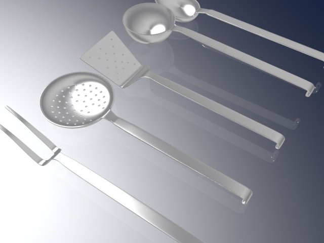 kitchen-utensils set 3D 모델 .c4d .max .obj .3ds .fbx .stl .blend 