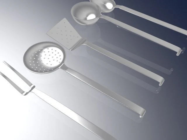 kitchen-utensils set 3D Model .c4d .max .obj .3ds .fbx .stl .blend 