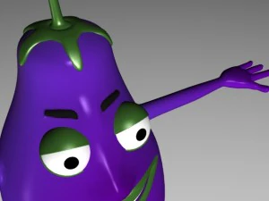brinjal character 3D Model