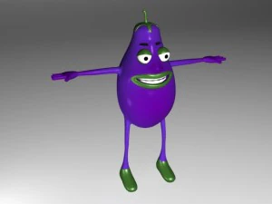 brinjal character 3D Model