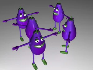brinjal character 3D Model