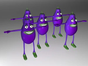 brinjal character 3D Model
