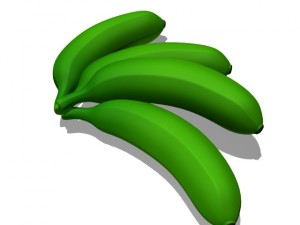 green banana Modèle 3D