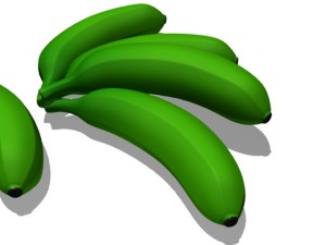 green banana Modèle 3D