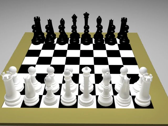 chess set 3D Model .c4d .max .obj .3ds .fbx .stl .blend 