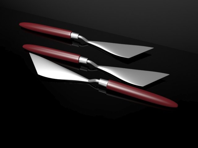 palette knife 3D-Modell .c4d .max .obj .3ds .fbx .stl .blend 