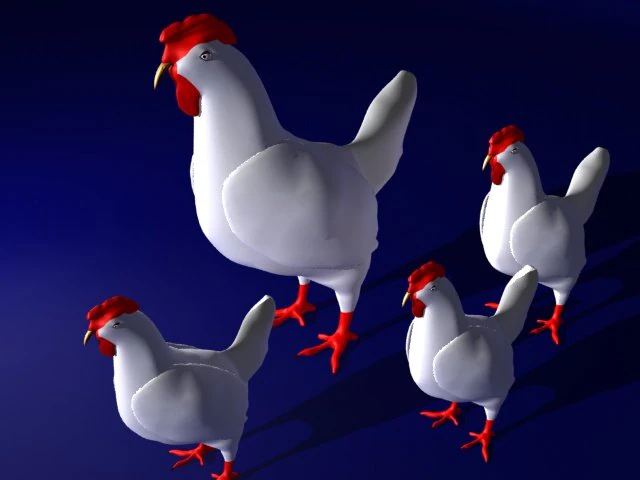 hen 3D Model .c4d .max .obj .3ds .fbx .stl .blend