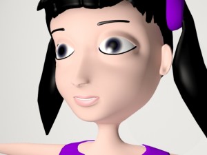 cartoon girl Model 3D