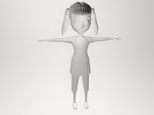 cartoon girl Model 3D