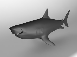 megalodon-shark Modello 3D