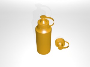 mustard bottle Model 3D