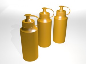 mustard bottle Model 3D