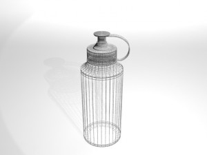 mustard bottle Model 3D