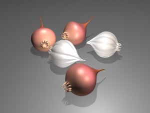 onion and garlic Modelo 3D