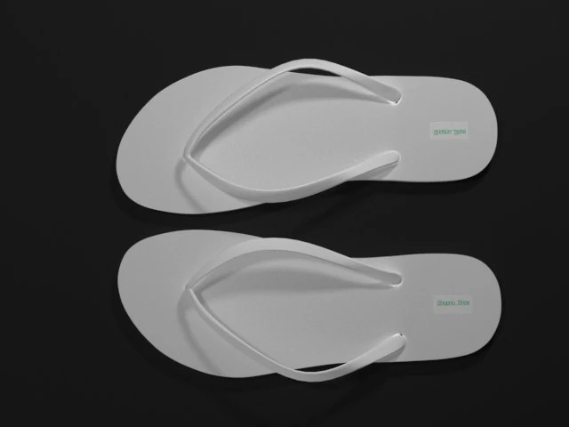 white sandal 3D Model .c4d .max .obj .3ds .fbx .stl .blend 