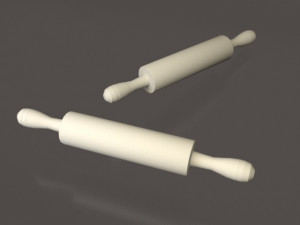 rolling pin and board 3D 模型