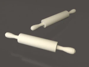 rolling pin and board 3D Model