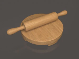 rolling pin and board 3D Model