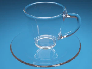 taza de vidrio vray Modelo 3D