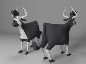 Cartoon cow Modelo 3D