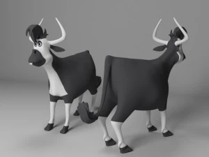 Cartoon cow 3D Model