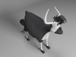 Cartoon cow Modelo 3D