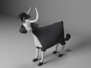 Cartoon cow Modelo 3D