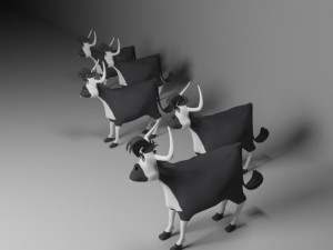 Cartoon cow Modelo 3D