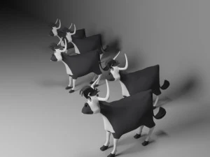 Cartoon cow 3D Model