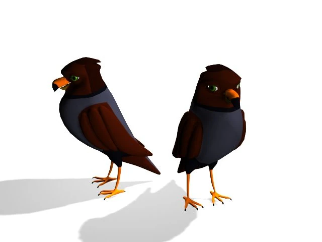 Cartoon Eagle 3D Model .c4d .max .obj .3ds .fbx .stl .blend 