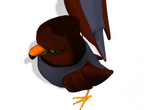Cartoon Eagle 3D Model