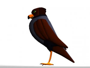 Cartoon Eagle 3D Model