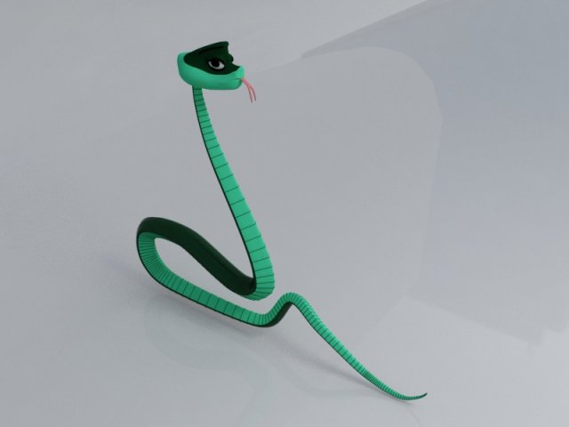Cartoon snake 3D 模型 .c4d .max .obj .3ds .fbx .stl .blend 