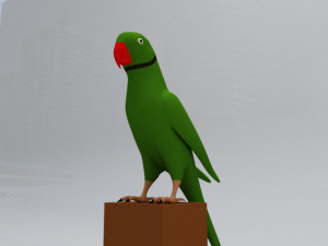 Green Parrot 3D 模型