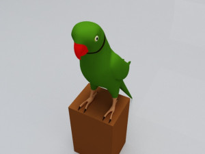 Green Parrot 3D 模型