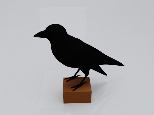 Crow 3D-Modell .c4d .max .obj .3ds .fbx .stl .blend 