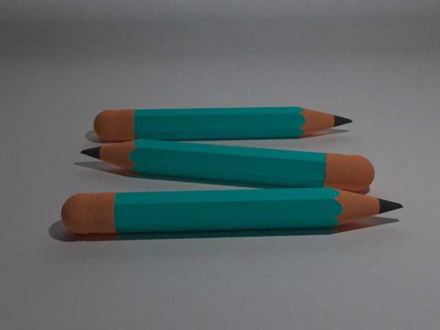 Pencil 3D Model .c4d .max .obj .3ds .fbx .stl .blend 