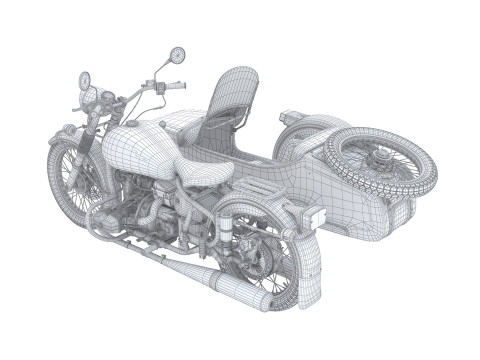 Ural Retro 3D-Modell