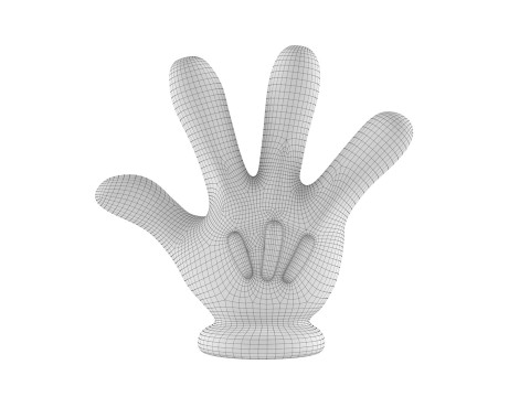Hand Mickey Give me 4 3D-Druckmodell