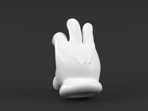 Mickey Hand Heart 3D 프린트 모델