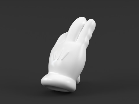 Mickey Hand Heart 3D 프린트 모델