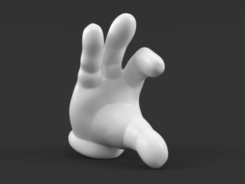 Mickey Hand Heart 3D 프린트 모델