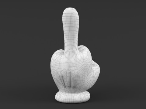 Mickey Hand middle finger F V2 Modelo de impresión 3D