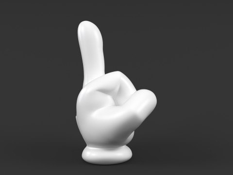 Mickey Hand middle finger F V2 Modelo de impresión 3D
