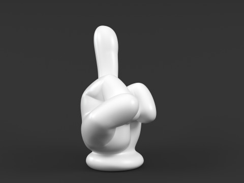 Mickey Hand middle finger F V2 Modelo de impresión 3D