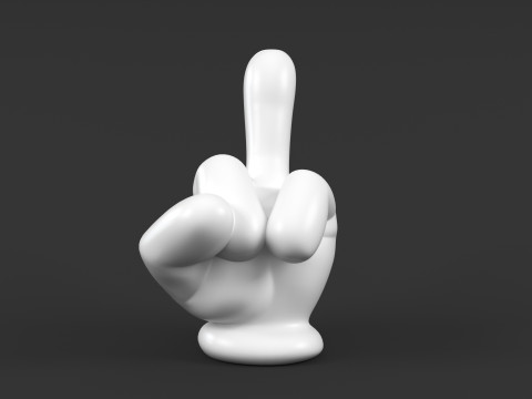 Mickey Hand middle finger F V2 Modelo de impresión 3D