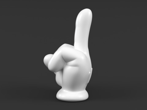 Mickey Hand middle finger F V2 Modelo de impresión 3D